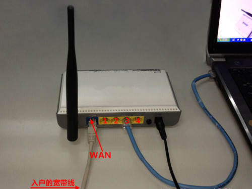 网线入户上网路由器连接方法